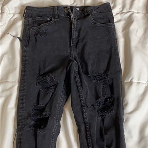 H&M ripped black skinny jeans